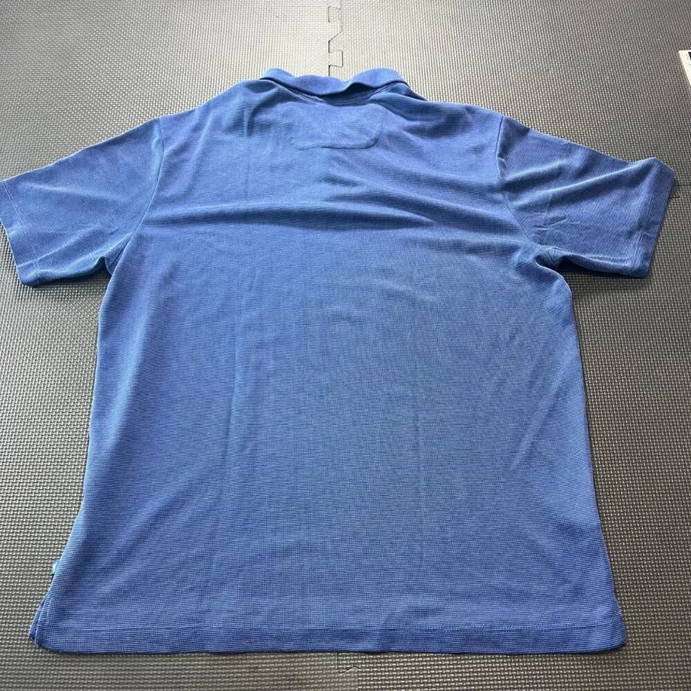 Tommy Bahama Mens Blue Polo Shirt L Large Modal Blend Short Sleeve - Picture 2 of 5
